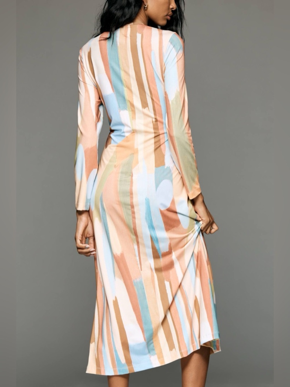 MESTIZA NEW YORK gabriella midi dress in fresco tides size Small Anthropologie - Picture 2 of 10